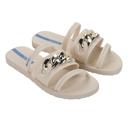 款式代號：27353．METAL GLAM SLIDE．米金華麗奢感都會風拖鞋