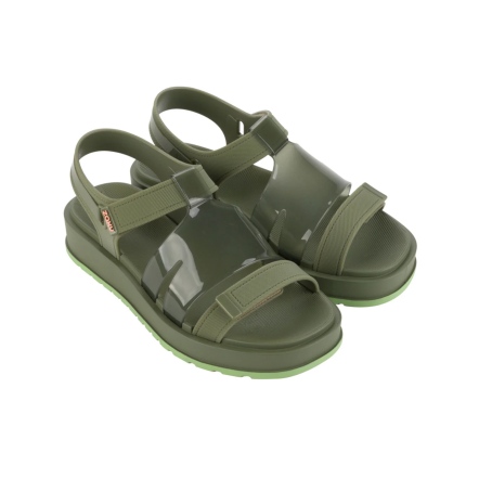 款式代號：18856．BOOM SAND AD．🟢森野綠X透光漫步厚底涼鞋