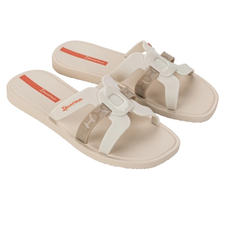 款式代號：27275．HOY SLIDE．米米紅簡約現代幾何扣環拖鞋