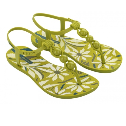 款式代號：83729．CLASS CONE FLORAL．🌿萊姆串珠花韻涼鞋