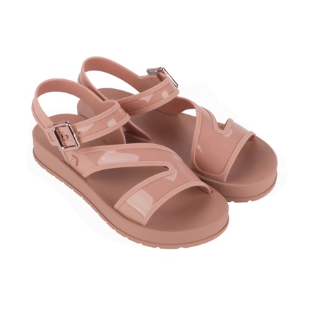 款式代號：18855．EVOLUIDA SAND ．🍑蜜桃光線．亮面厚底涼鞋