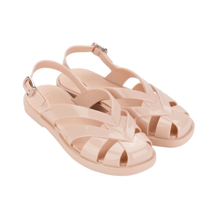 款式代號：18775．POSE AD．亮裸X編織護面漁夫鞋