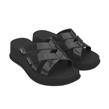 款式代號：18773．POSE TAM AD．🖤交織霧黑厚底拖鞋