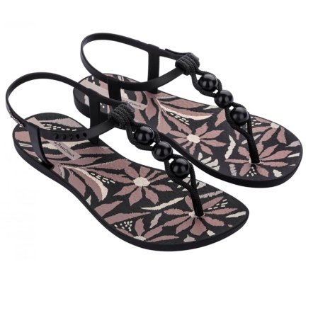 款式代號：83729．CLASS CONE FLORAL．🖤黑色串珠花韻涼鞋