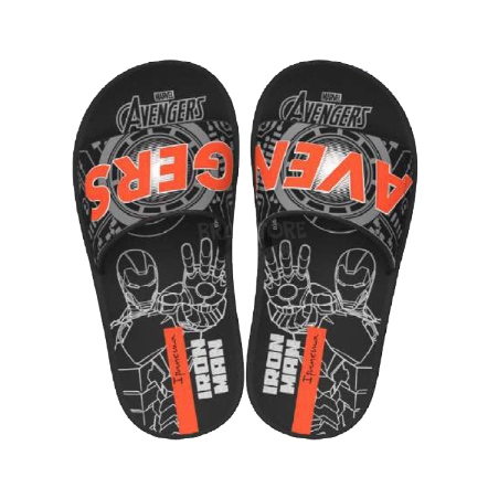 款式代號：26161．AVENGERS SLIDE．黑色復仇者聯盟一板拖