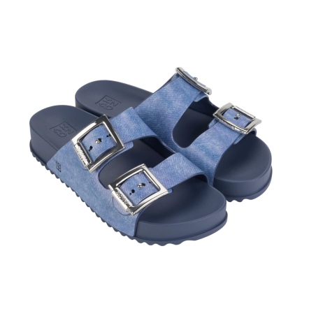 款式代號：18954．PARTNER NEW AD．👖雙扣丹寧拖