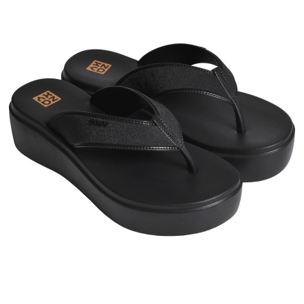 款式代號：19166．LIT TAM．中厚底4.5公分黑色素底系列